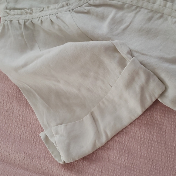 ALEXANDRA BARTLETT notched V-neck blouse Size L - Picture 3 of 7